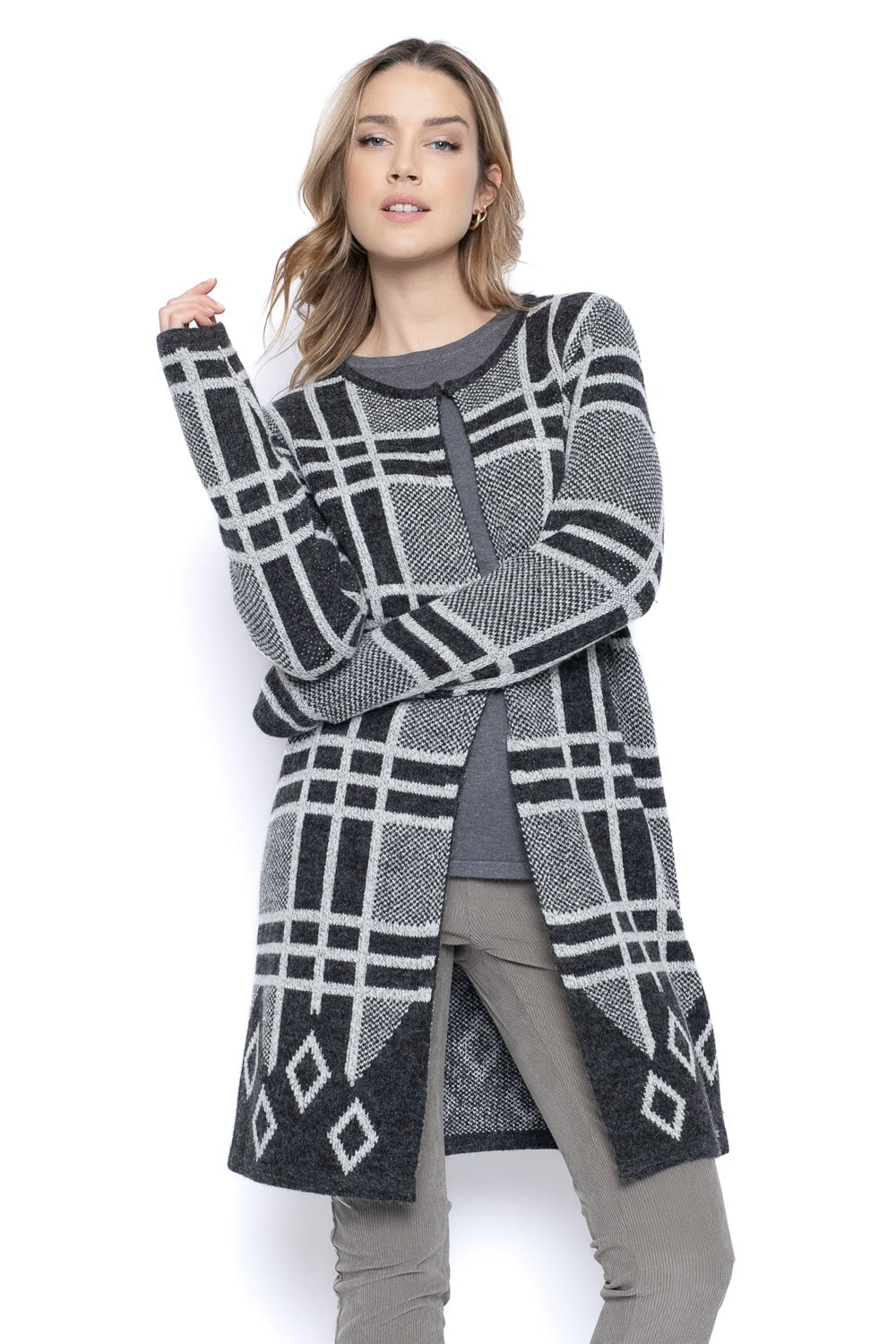 Plaid womens clearance cardigan