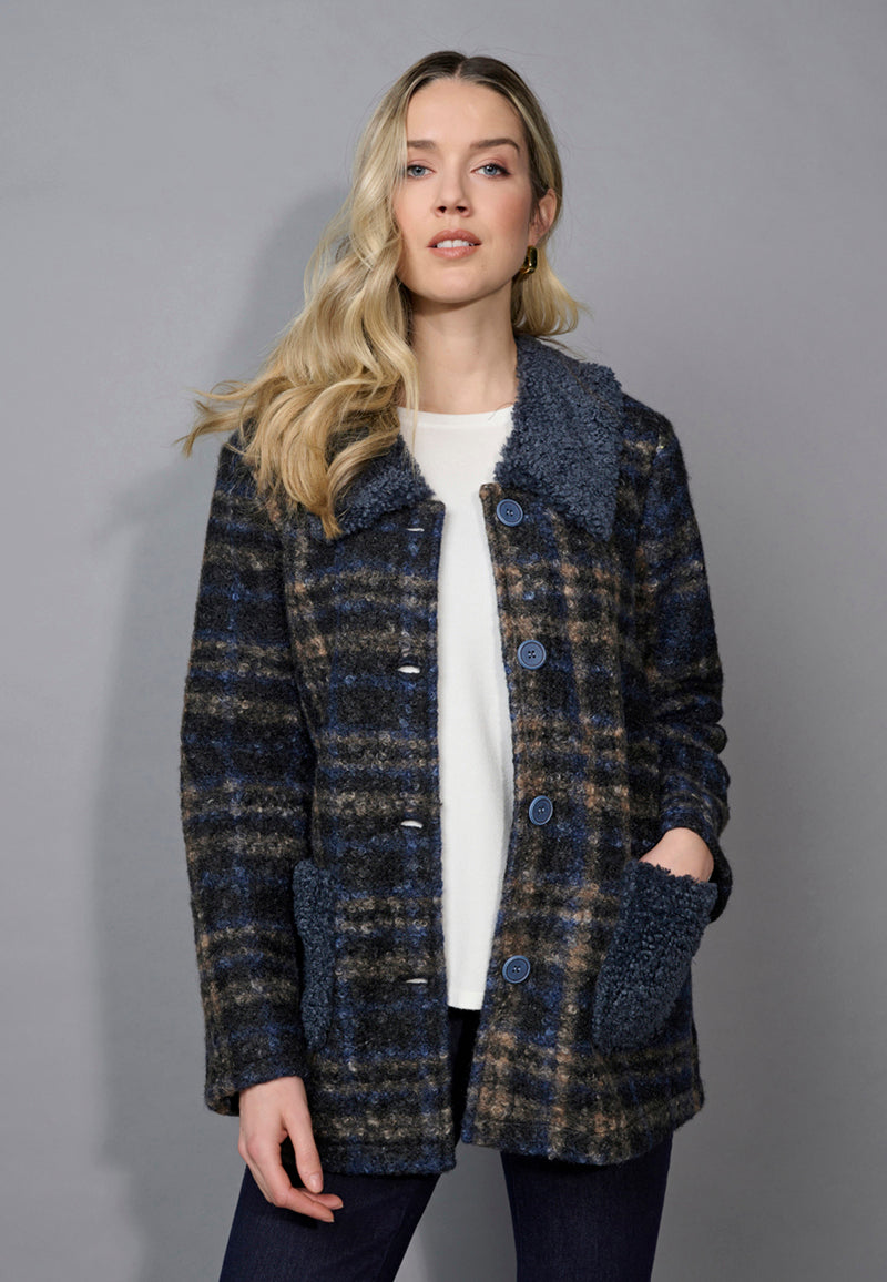 Button-Front Checker Jacket | Shop Now | Picadilly Canada