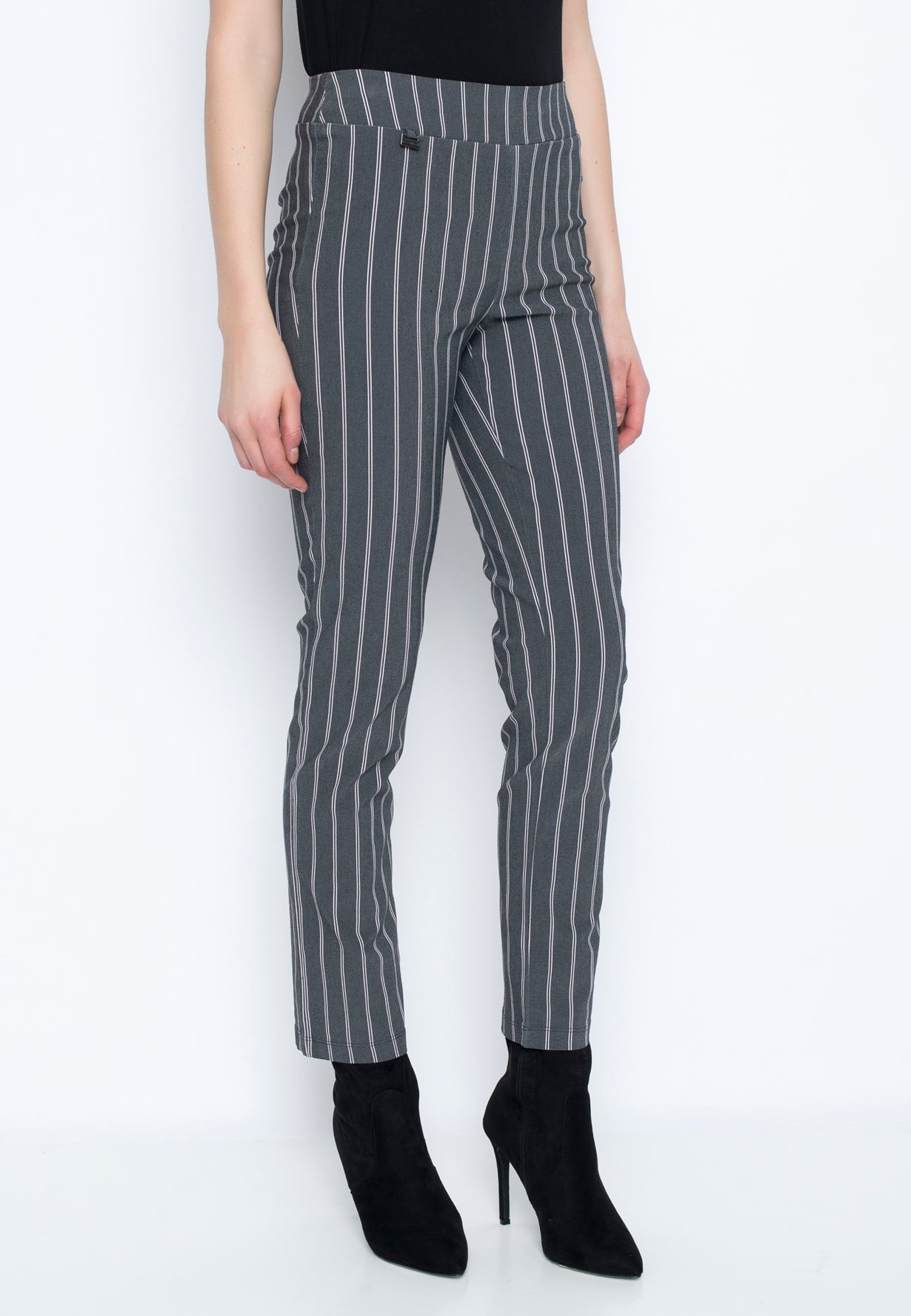 Pinstripe Pull-On Straight Leg Pants, Picadilly Canada