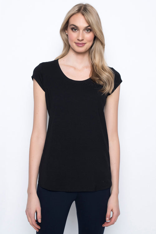 Scoop Neck Short Sleeve Top