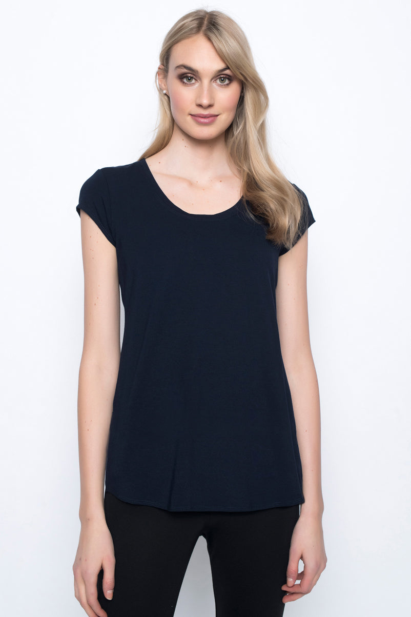 Scoop Neck Short Sleeve Top