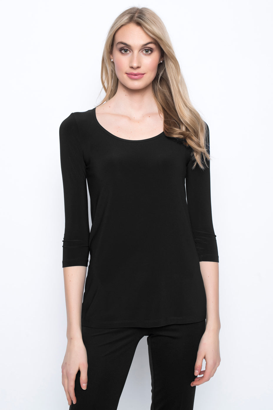 3/4 Sleeve Round Neck Top