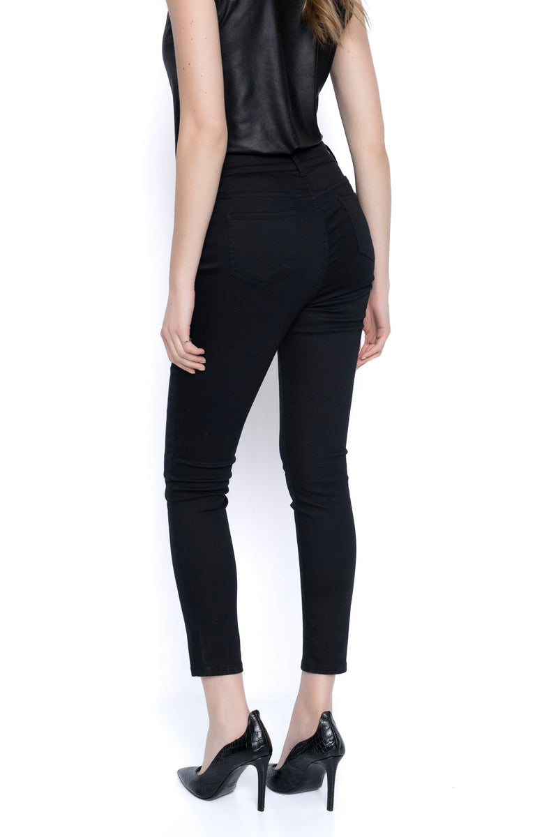 New Fashion Women's Black High-Waist Zipper Denim Jeans - China Denim Jeans  and Jeans price