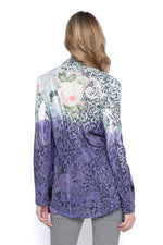 Long Sleeve Mixed Fabric Top Back View