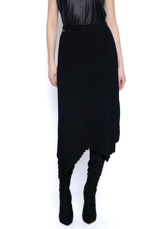 Pleated Knitted Skirt Front View