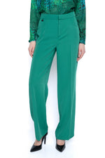Straight-Leg Pants Front View Emerald