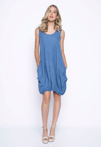 Mid-Length Balloon Dress With Pockets