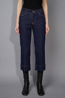 Wide-Leg Cropped Jeans