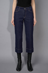 Wide-Leg Cropped Jeans