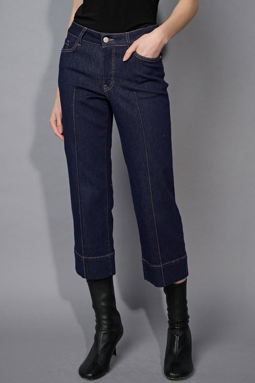 Wide-Leg Cropped Jeans