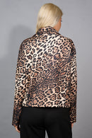 Animal Print Half-Zip Top