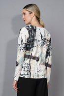 Custom-Printed Crew Neck Soft-Knit Top