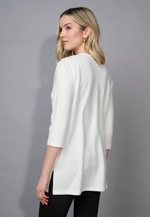 Side Slit Printed Tunic Back View