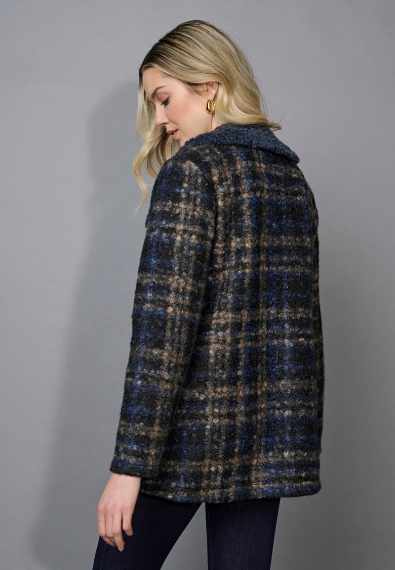 Button-Front Checker Jacket | Shop Now | Picadilly Canada