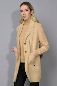 Sweater-Trimmed Jacket