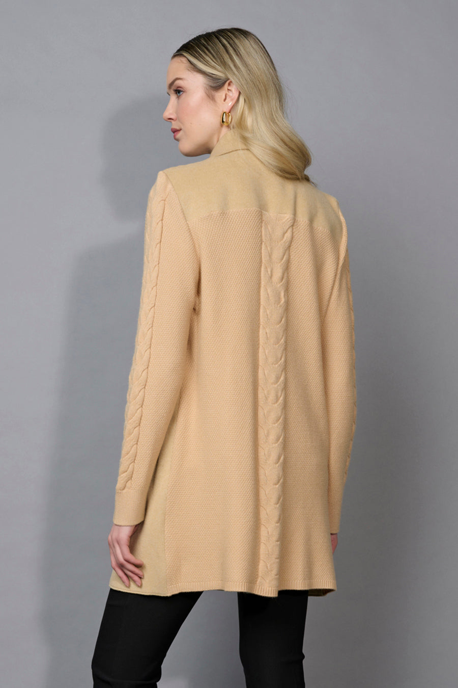 Sweater-Trimmed Jacket