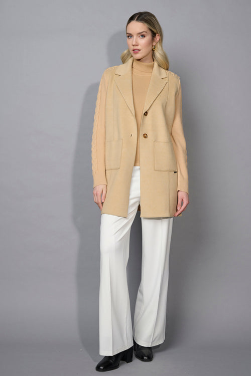Sweater-Trimmed Jacket