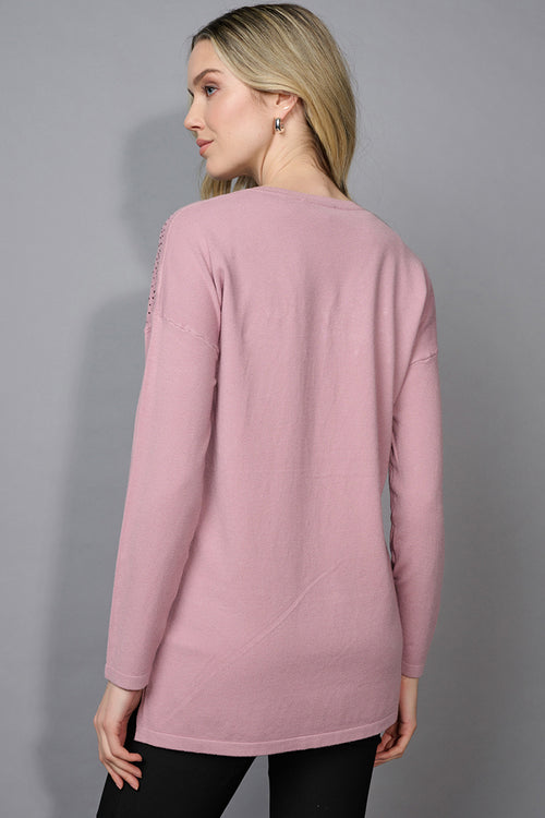 Embellished V-Neck Top