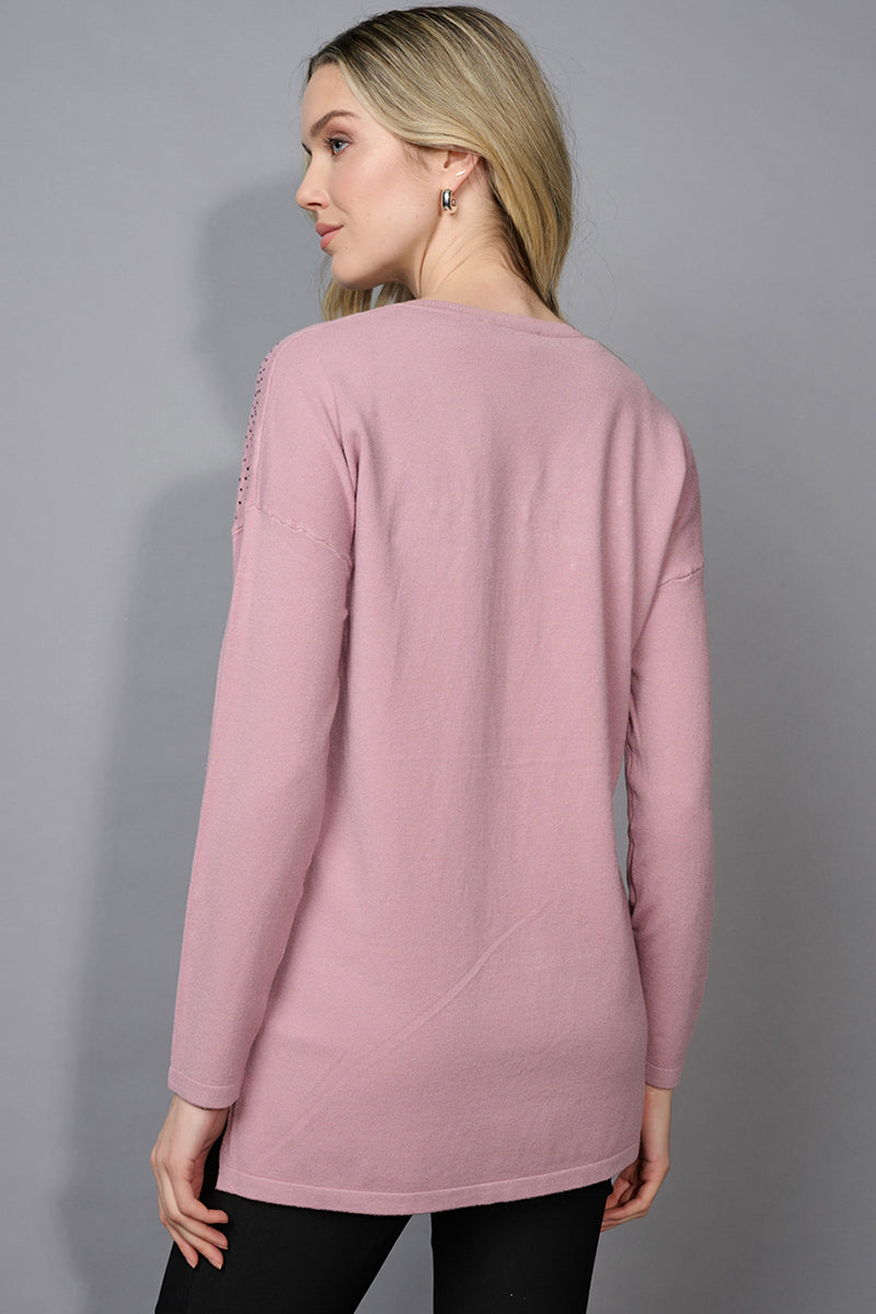 Embellished V-Neck Top