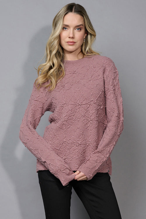 Funnel Neck Textured Top