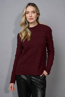Funnel Neck Textured Top