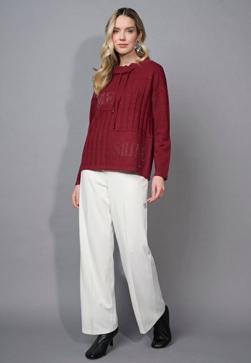 Mock-Neck Drawstring Top Full Length