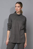 Draped Neck Embellished Tunic