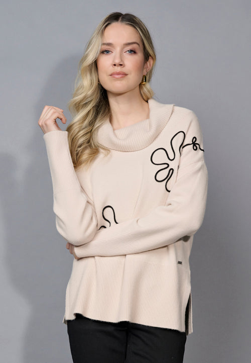 Floral Embellished Top Front View