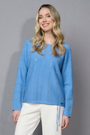 Drawstring Rhinestone Top