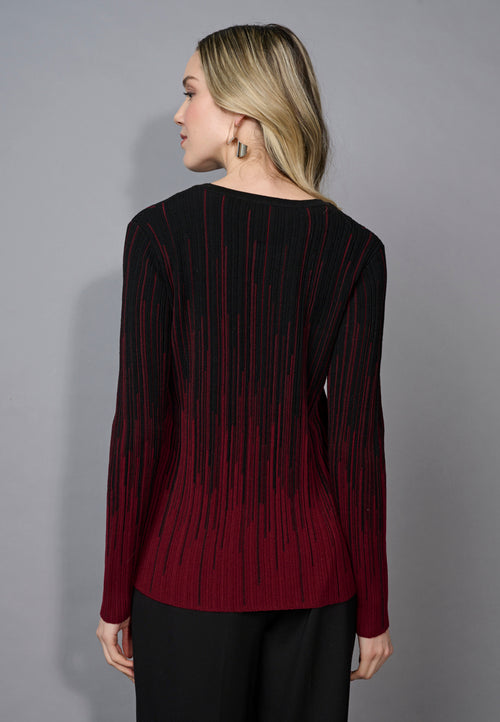 Textured Linear Top Back View