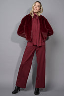 Zip-Trim Wide-Leg Full-Length Pants