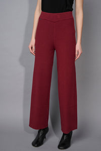 Wide-Leg Full-Length Knit Pants