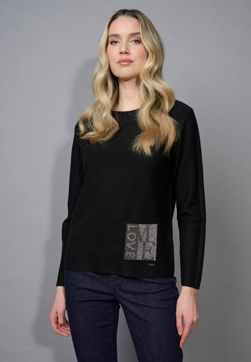 Rhinestone Pocket Top Front View