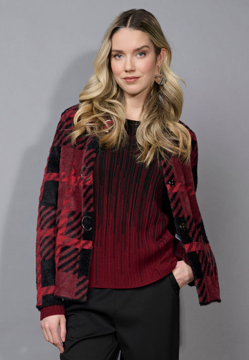 Short Plaid Jacket Front View