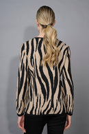 Animal Print Jacquard Top