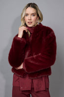 Zip-Front Faux Fur Jacket