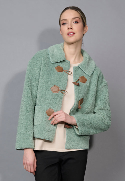 Faux Shearling Jacket Front View