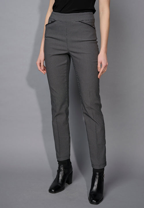 Piping Detailed Straight-Leg Full-Length Pants Front View