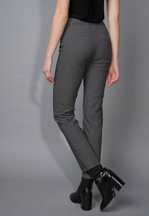 Piping Detailed Straight-Leg Full-Length Pants Back View