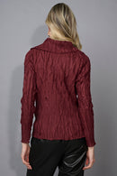 Split Collar Pleated Top
