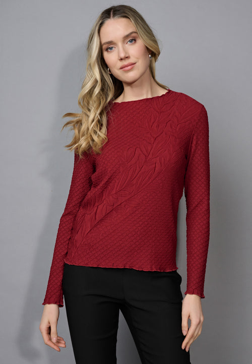 Pleated Leaf Top Front View