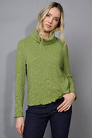 Draped Neck Pleated Top