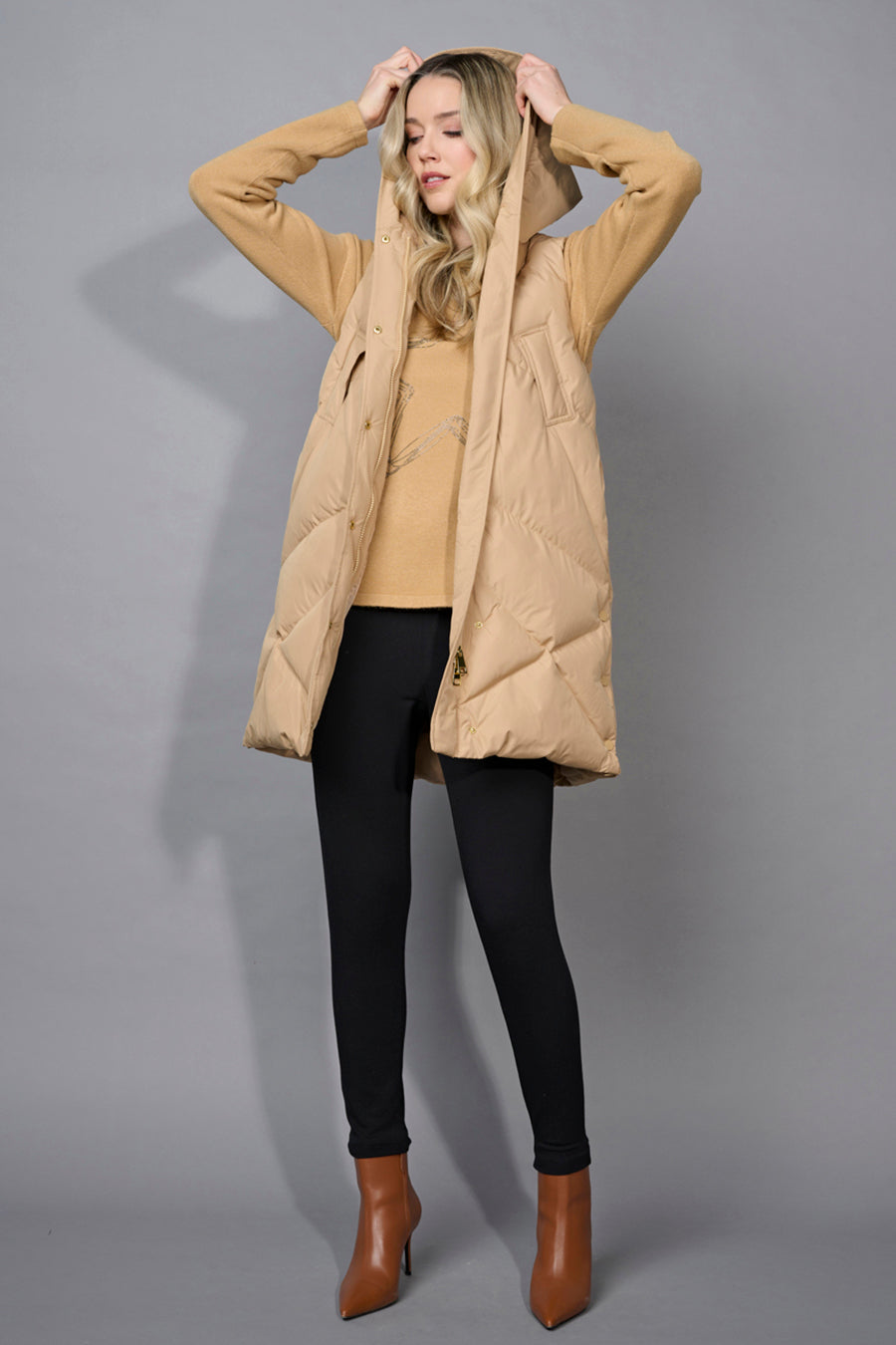 Hooded Long Vest