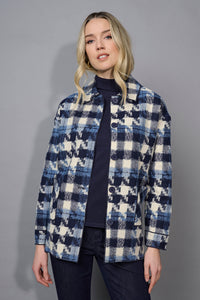 Houndstooth Button-Front Jacket