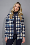 Houndstooth Button-Front Jacket