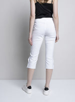 Cropped Pants with Button Detail