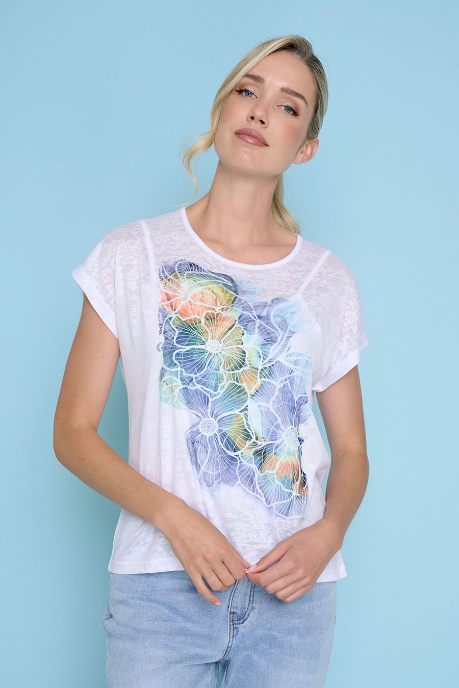 Relaxed Fit Printed Top
