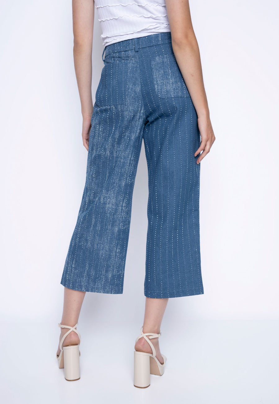 Cropped Wide-Leg Pants