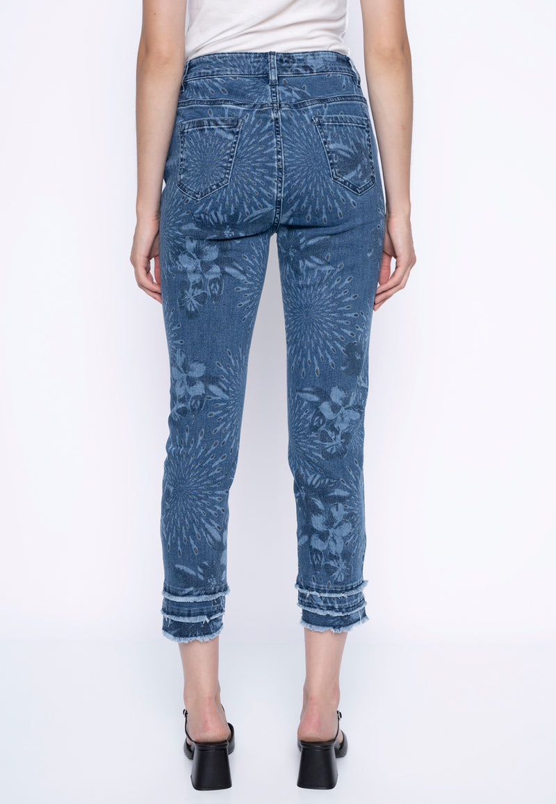 Frayed Hem Cropped Jeans - Main Image