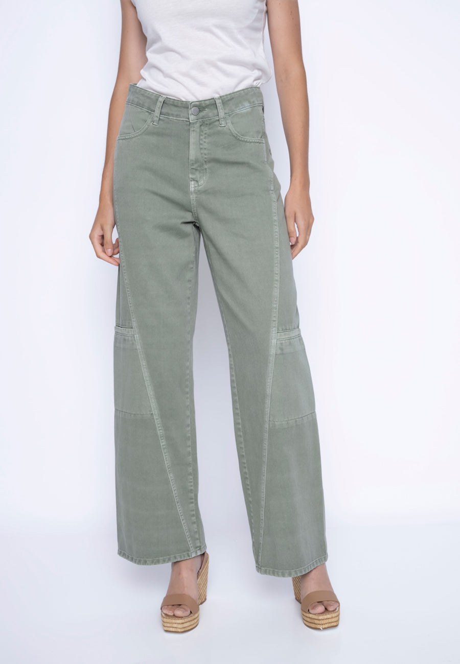 Wide-Leg Regular Length Denim Jeans